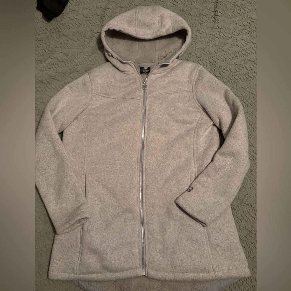 New Balance Light Gray Zip-Up Jacket